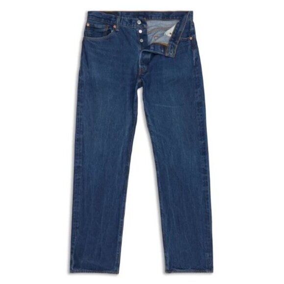 Levis 501 Mens Jeans Medium Wash Straight Leg Denim W38 L32 - Picture 1 of 10